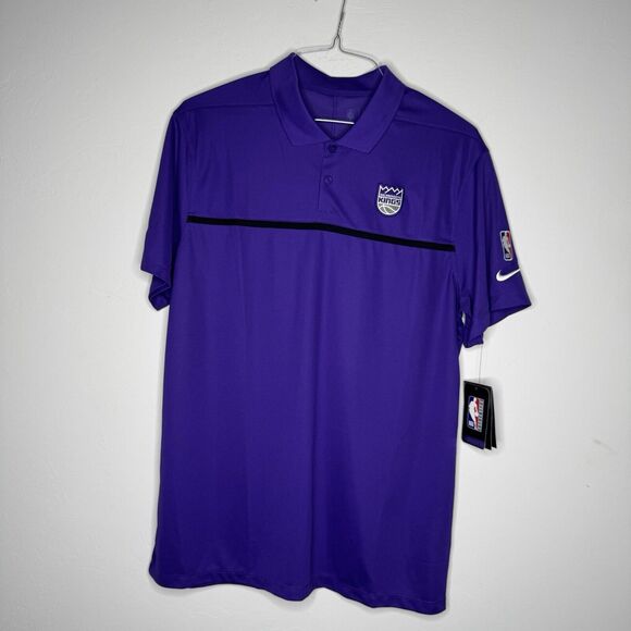 Nike Men's NBA Sacramento Kings‎ Purple Collared Polo Medium - Picture 1 of 5